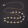 Alloy Flower Link Chain Waist Chains FIND-WH0421-95G-4