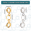 6Pcs 2 Colors 304 Stainless Steel Spring Ring Clasps FIND-AB00013-3