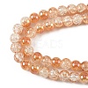 1Strand Electroplated Crackle Glass Beads Strands EGLA-YW0005-45A-1