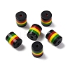 Ghana Jamaica Reggae Stripe Resin Beads RESI-G104-01C-1