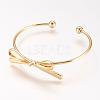 Brass Cuff Bangle BJEW-P168-B27-1