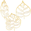 Leaf Acrylic Mirror Wall Stickers OACR-WH0032-06C-1
