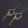 201 Stainless Steel Dangle Earrings LS-STAS-S105-JN618-2-1