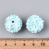 Handmade Polymer Clay Rhinestone and Resin Beads CLAY-T022-01C-4