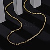 Rack Plating Brass Rope Chain Necklaces for Women NJEW-A035-02G-3