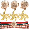 6 Pcs 2 Styles Alloy Napkin Rings AJEW-GF0002-73G-1