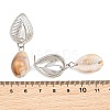 Brass Stud Dangle Earrings KK-CBA8324-08P-5