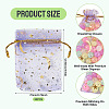 30Pcs Gold Stamping Moon Star Organza Drawstring Gift Bags ABAG-TA0002-21H-4