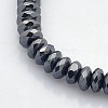 Electroplate Non-magnetic Synthetic Hematite Beads Strands G-J208C-M-3