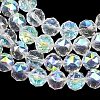 Transparent Electroplate Glass Beads Strands EGLA-N002-34C-B02-2
