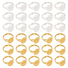 CHGCRAFT 30pcs 2 Colors Adjustable Brass Ring Findings KK-CA0002-24-1