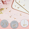 Brass Stud Earring Findings KK-BBC0028-29B-6