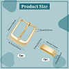 BENECREAT 1Pc Brass Single Prong Roller Buckles KK-BC0012-69-2