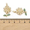 Brass Micro Pave Cubic Zirconia Rotatable Pendants KK-A287-11E-G-3