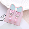 Alloy Plastic Clip-on Earrings for Kid WG21FF0-26-1