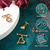 10 Sets 5 Styles Brass Toggle Clasps KK-PJ0001-25-5