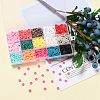 150G 15 Colors Handmade Polymer Clay Beads CLAY-JP0001-12-6mm-6