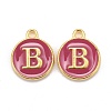 Golden Plated Alloy Enamel Charms ENAM-S118-08B-1