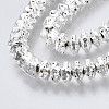 Electroplated Natural Lava Rock Beads Strands G-T114-66S-4