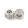 Brass Micro Pave CLear Cubic Zirconia Beads KK-Z044-07P-2