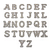 Alphabet Resin Rhinestone Patches DIY-TAC0005-45B-1