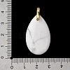 Natural Howlite Pendants G-B188-01G-03-3
