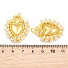 Alloy & Glass Seed Beaded Pendants GL-CBA96FD-01G-07-3