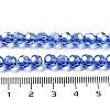 Electroplate Transparent Glass Beads Strands EGLA-A035-T6mm-A14-4