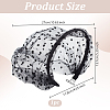 Polyester Mesh Veil Hair Bands OHAR-WH0021-63B-2