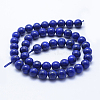 Natural Lapis Lazuli Beads Strands G-P342-01-8mm-AA-2