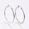 Tarnish Resistant 304 Stainless Steel Hoop Earrings EJEW-F105-21P-1