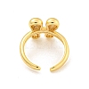 Brass Letter Open Cuff Rings for Women RJEW-G313-01H-G-3