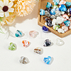 50Pcs 10 Colors Handmade Lampwork Beads LAMP-WR0001-01-4