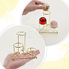 3-Slot Stainless Steel Crystal Ball Organizer Riser Holder ODIS-WH0043-194-3