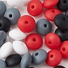 20Pcs 4 Colors Food Grade Eco-Friendly Silicone Focal Beads SIL-YW0001-12B-1