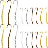 18Pcs 9 Style Tibetan Style Alloy Bookmarks Findings with Hole AJEW-SC0002-57-1