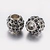 Alloy Rhinestone European Beads PALLOY-F200-03G-2