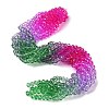 Transparent Painted Glass Beads Strands DGLA-A034-T8mm-A06-1