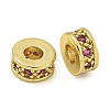 Rack Plating Brass Micro Pave Cubic Zirconia Spacer Beads KK-F089-39B-G02-1