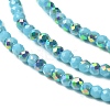 Electroplated Glass Beads Strands EGLA-P055-01A-02-4