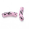 Opaque Spray Painted Acrylic Beads MACR-S372-002F-B03-2