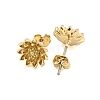 Brass Micro Pave Cubic Zirconia Ear Studs EJEW-P283-01G-11-2