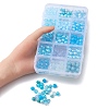 375Pcs 15 Style Blue Theme Transparent Crackle & Opaque Acrylic Beads OACR-YW0001-66-4