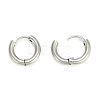 304 Stainless Steel Huggie Hoop Earrings EJEW-O087-06B-P-1