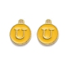 Golden Plated Alloy Enamel Charms X-ENAM-Q437-13U-1