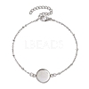 304 Stainless Steel Round Cabochon Setting Bracelets BJEW-JB11091-02-1