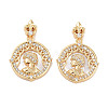 Brass Micro Pave Cubic Zirconia Pendants KK-C051-37G-1