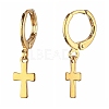 Brass Huggie Hoop Earrings EJEW-JE04208-06-1