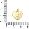 Brass Micro Pave Clear Cubic Zirconia Pendants KK-D229-01G-05-3