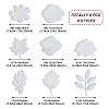 Fashewelry 8Pcs 8 Styles Flower & Leaf DIY Cup Mat Silicone Molds DIY-FW0001-25-4